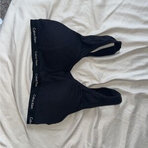 Calvin Klein Black Bralette with Logo Band